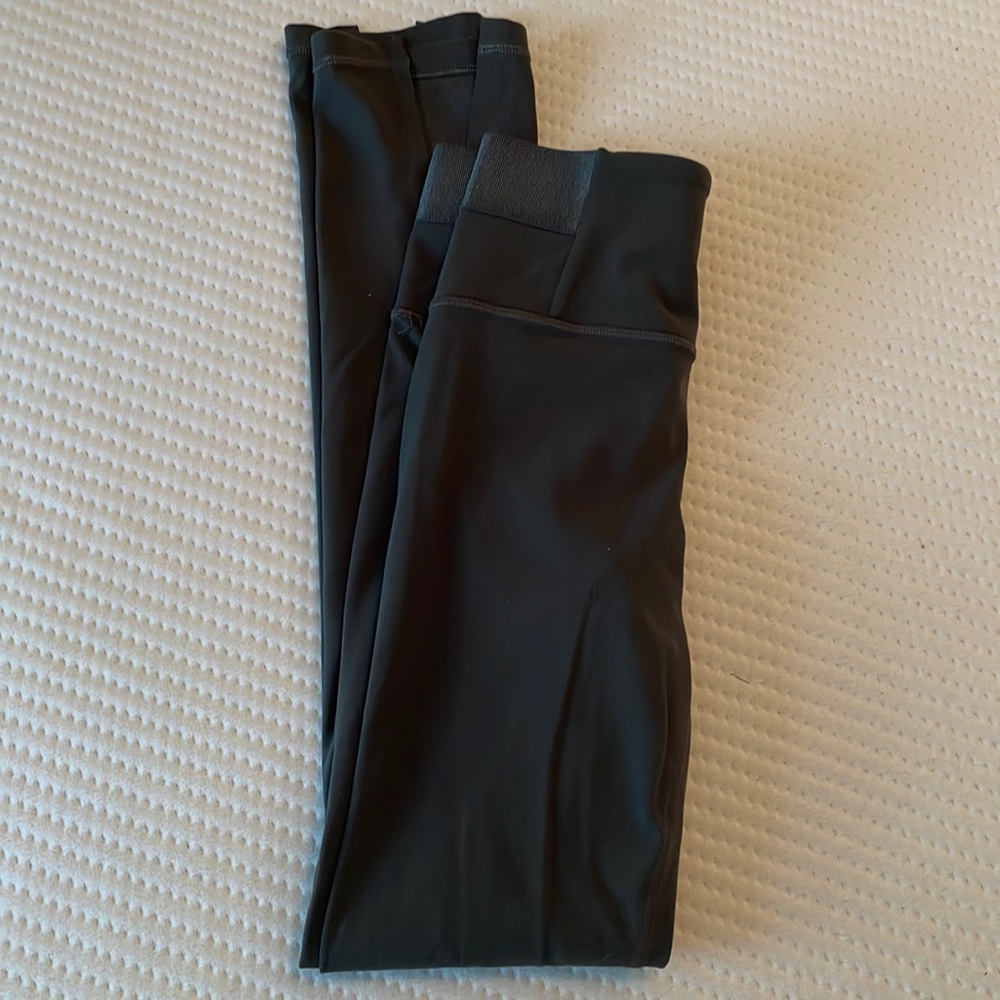 Athleta leggings charcoal split ankle full length tights